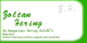 zoltan hering business card